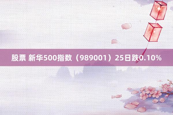 股票 新华500指数（989001）25日跌0.10%