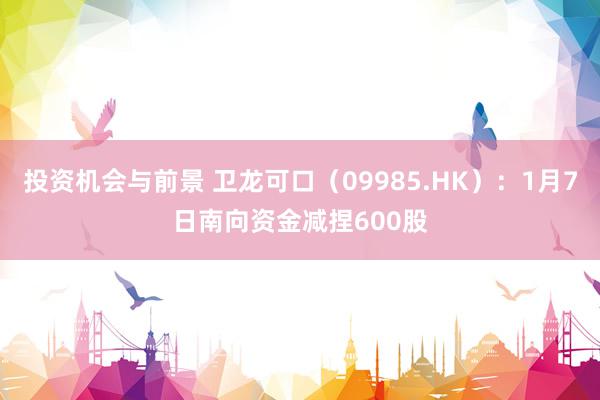 投资机会与前景 卫龙可口（09985.HK）：1月7日南向资金减捏600股