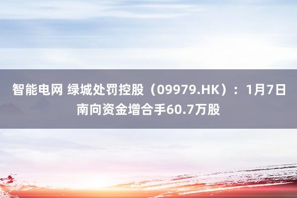 智能电网 绿城处罚控股（09979.HK）：1月7日南向资金增合手60.7万股