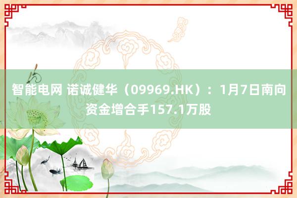 智能电网 诺诚健华（09969.HK）：1月7日南向资金增合手157.1万股