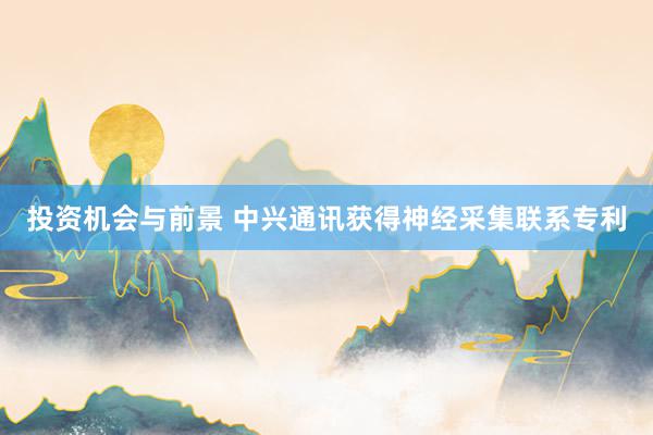 投资机会与前景 中兴通讯获得神经采集联系专利