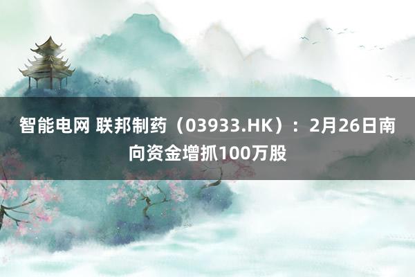 智能电网 联邦制药（03933.HK）：2月26日南向资金增抓100万股