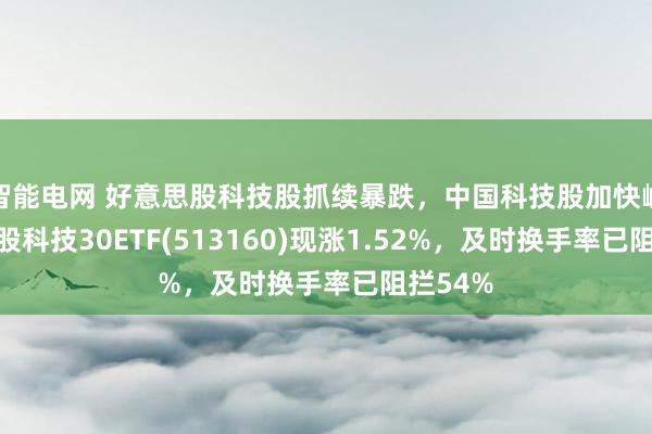 智能电网 好意思股科技股抓续暴跌，中国科技股加快崛起？港股科技30ETF(513160)现涨1.52%，及时换手率已阻拦54%