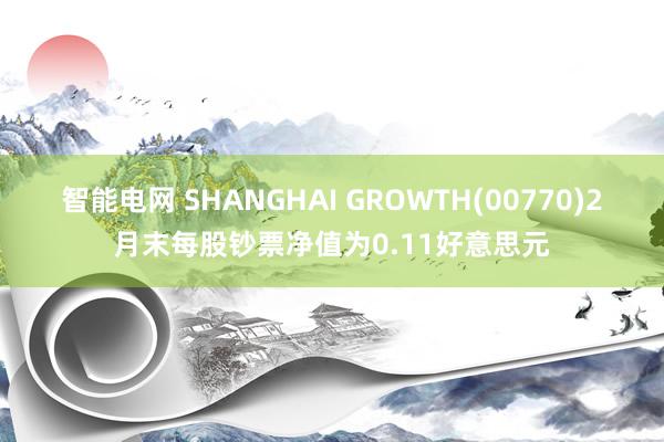 智能电网 SHANGHAI GROWTH(00770)2月末