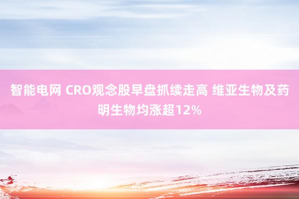 智能电网 CRO观念股早盘抓续走高 维亚生物及药明生物均涨超